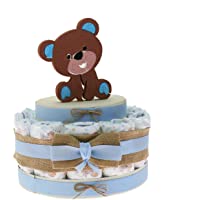Los mejores  - Viale Magico Idea de regalo económico para recién nacido- tarta de pañales- nacimiento o baby shower- niño (tarta de 15…